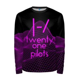 Мужской лонгслив 3D с принтом twenty one pilots neon music в Петрозаводске, 100% полиэстер | длинные рукава, круглый вырез горловины, полуприлегающий силуэт | Тематика изображения на принте: группа | инди поп | синти поп