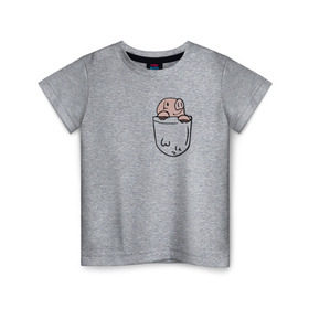 Детская футболка хлопок с принтом Pig Sins pocket в Петрозаводске, 100% хлопок | круглый вырез горловины, полуприлегающий силуэт, длина до линии бедер | anime | nanatsu no taizai | seven deadly sins | аниме
