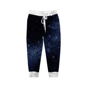 Детские брюки 3D с принтом Звёздное небо в Петрозаводске, 100% полиэстер | манжеты по низу, эластичный пояс регулируется шнурком, по бокам два кармана без застежек, внутренняя часть кармана из мелкой сетки | вселенная | звёзды | земля | космос | плеяды | пространство