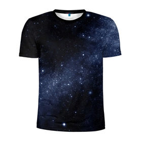 Мужская футболка 3D спортивная с принтом Звёздное небо в Петрозаводске, 100% полиэстер с улучшенными характеристиками | приталенный силуэт, круглая горловина, широкие плечи, сужается к линии бедра | вселенная | звёзды | земля | космос | плеяды | пространство