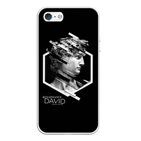 Чехол для iPhone 5/5S матовый с принтом Renaissance David 3D в Петрозаводске, Силикон | Область печати: задняя сторона чехла, без боковых панелей | Тематика изображения на принте: аполон | арт | город | давид | искусство | культура | ренесанс | ренессанс | стиль | урбан