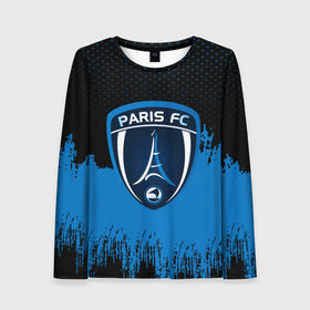 Женский лонгслив 3D с принтом FC Paris Original uniform в Петрозаводске, 100% полиэстер | длинные рукава, круглый вырез горловины, полуприлегающий силуэт | football | soccer | париж