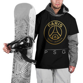 Накидка на куртку 3D с принтом PSG Gold в Петрозаводске, 100% полиэстер |  | champions | france | germain | gold | league | neymar | paris | psg | saint | лига | псж | франция | чемпионов