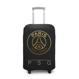 Чехол для чемодана 3D с принтом PSG Gold в Петрозаводске, 86% полиэфир, 14% спандекс | двустороннее нанесение принта, прорези для ручек и колес | champions | france | germain | gold | league | neymar | paris | psg | saint | лига | псж | франция | чемпионов