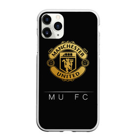 Чехол для iPhone 11 Pro матовый с принтом MU Gold в Петрозаводске, Силикон |  | champions | england | league | manchester | united | лига | манчестер | чемпионов | юнайтед