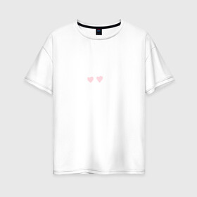 Женская футболка хлопок Oversize с принтом No love skull в Петрозаводске, 100% хлопок | свободный крой, круглый ворот, спущенный рукав, длина до линии бедер
 | guccigang | hearts | nolove | дремин | ивандремин | любовь | нелюбовь | сердечки | сердце | фэйс | череп