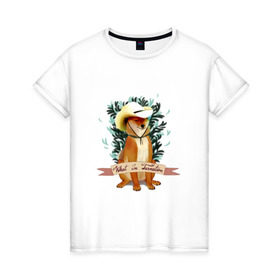 Женская футболка хлопок с принтом What in Tarnation? в Петрозаводске, 100% хлопок | прямой крой, круглый вырез горловины, длина до линии бедер, слегка спущенное плечо | dog | doge | meme | memes | мем | мемы | собака | собакен | шиба ину