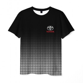 Мужская футболка 3D с принтом TOYOTA SPORT в Петрозаводске, 100% полиэфир | прямой крой, круглый вырез горловины, длина до линии бедер | toyota | марка | машины | тойота