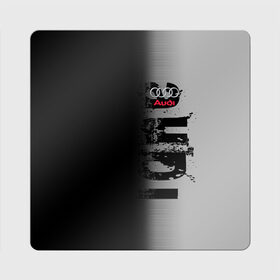 Магнит виниловый Квадрат с принтом AUDI SPORT в Петрозаводске, полимерный материал с магнитным слоем | размер 9*9 см, закругленные углы | Тематика изображения на принте: audi | ауди | марка | машины