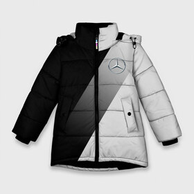 Зимняя куртка для девочек 3D с принтом MERCEDES BENZ ЭЛИТА в Петрозаводске, ткань верха — 100% полиэстер; подклад — 100% полиэстер, утеплитель — 100% полиэстер. | длина ниже бедра, удлиненная спинка, воротник стойка и отстегивающийся капюшон. Есть боковые карманы с листочкой на кнопках, утяжки по низу изделия и внутренний карман на молнии. 

Предусмотрены светоотражающий принт на спинке, радужный светоотражающий элемент на пуллере молнии и на резинке для утяжки. | mercedes | марка | машины | мерседес