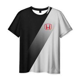 Мужская футболка 3D с принтом HONDA ELITE в Петрозаводске, 100% полиэфир | прямой крой, круглый вырез горловины, длина до линии бедер | Тематика изображения на принте: honda | марка | машины | хонда