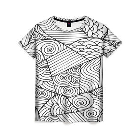 Женская футболка 3D с принтом love texture black в Петрозаводске, 100% полиэфир ( синтетическое хлопкоподобное полотно) | прямой крой, круглый вырез горловины, длина до линии бедер | 