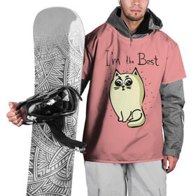 Накидка на куртку 3D с принтом Я лучший в Петрозаводске, 100% полиэстер |  | cat | домашние любимцы | животные | котики | котэ | котята | любовь | милые