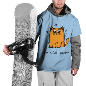 Накидка на куртку 3D с принтом I am a Cat Person в Петрозаводске, 100% полиэстер |  | Тематика изображения на принте: cat | домашние любимцы | животные | котики | котэ | котята | любовь | милые