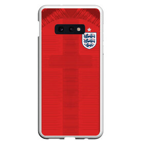 Чехол для Samsung S10E с принтом England away WC 2018 в Петрозаводске, Силикон | Область печати: задняя сторона чехла, без боковых панелей | Тематика изображения на принте: cup | england | fifa | russia | world | англия | мира | россия | чемпионат