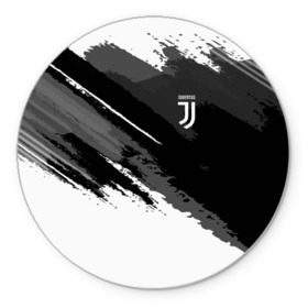 Коврик круглый с принтом FC Juventus Original 2018 в Петрозаводске, резина и полиэстер | круглая форма, изображение наносится на всю лицевую часть | football | soccer | ювентус