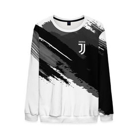 Мужской свитшот 3D с принтом FC Juventus Original 2018 в Петрозаводске, 100% полиэстер с мягким внутренним слоем | круглый вырез горловины, мягкая резинка на манжетах и поясе, свободная посадка по фигуре | football | soccer | ювентус