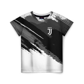 Детская футболка 3D с принтом FC Juventus Original 2018 в Петрозаводске, 100% гипоаллергенный полиэфир | прямой крой, круглый вырез горловины, длина до линии бедер, чуть спущенное плечо, ткань немного тянется | Тематика изображения на принте: football | soccer | ювентус