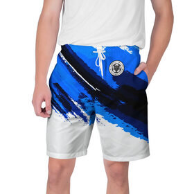 Мужские шорты 3D с принтом FC Leicester Original 2018 в Петрозаводске,  полиэстер 100% | прямой крой, два кармана без застежек по бокам. Мягкая трикотажная резинка на поясе, внутри которой широкие завязки. Длина чуть выше колен | football | soccer