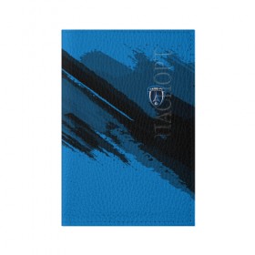Обложка для паспорта матовая кожа с принтом FC Paris Sport в Петрозаводске, натуральная матовая кожа | размер 19,3 х 13,7 см; прозрачные пластиковые крепления | 