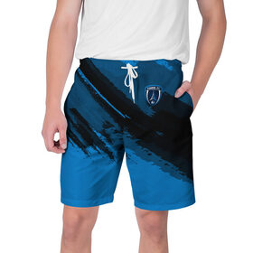 Мужские шорты 3D с принтом FC Paris Sport в Петрозаводске,  полиэстер 100% | прямой крой, два кармана без застежек по бокам. Мягкая трикотажная резинка на поясе, внутри которой широкие завязки. Длина чуть выше колен | 