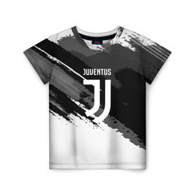 Детская футболка 3D с принтом JUVENTUS SPORT STYLE в Петрозаводске, 100% гипоаллергенный полиэфир | прямой крой, круглый вырез горловины, длина до линии бедер, чуть спущенное плечо, ткань немного тянется | Тематика изображения на принте: football | soccer | ювентус