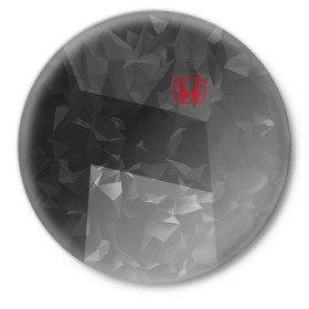 Значок с принтом HONDA SPORT в Петрозаводске,  металл | круглая форма, металлическая застежка в виде булавки | honda | марка | машины | хонда