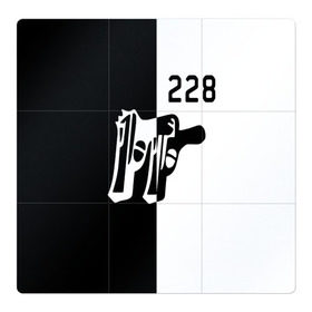 Магнитный плакат 3Х3 с принтом 228 в Петрозаводске, Полимерный материал с магнитным слоем | 9 деталей размером 9*9 см | 228 | rap | зачитал | пистолет | пушка | реп | репер | рэп | рэпер | статья | ствол