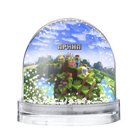 Снежный шар с принтом Арина - Minecraft в Петрозаводске, Пластик | Изображение внутри шара печатается на глянцевой фотобумаге с двух сторон | майнкрафт
