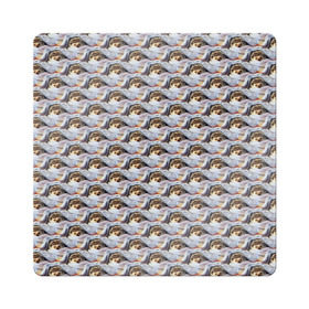 Магнит виниловый Квадрат с принтом Ежики в Петрозаводске, полимерный материал с магнитным слоем | размер 9*9 см, закругленные углы | еж | ежик | колючий | паттерн