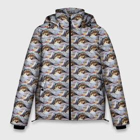 Мужская зимняя куртка 3D с принтом Ежики в Петрозаводске, верх — 100% полиэстер; подкладка — 100% полиэстер; утеплитель — 100% полиэстер | длина ниже бедра, свободный силуэт Оверсайз. Есть воротник-стойка, отстегивающийся капюшон и ветрозащитная планка. 

Боковые карманы с листочкой на кнопках и внутренний карман на молнии. | еж | ежик | колючий | паттерн