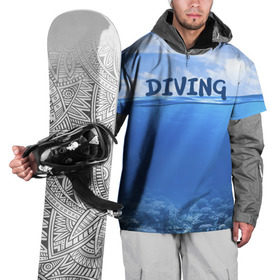 Накидка на куртку 3D с принтом Дайвинг в Петрозаводске, 100% полиэстер |  | coral reef | diver | diving | underwater | вода | водолаз | волна | дайвер | коралловые рифы | море | ныряние | океан | подводный мир