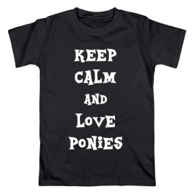 Мужская футболка хлопок с принтом Ponies в Петрозаводске, 100% хлопок | прямой крой, круглый вырез горловины, длина до линии бедер, слегка спущенное плечо. | my little pony | дружба | мой маленький пони