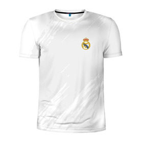 Мужская футболка 3D спортивная с принтом Real Madrid 2018 Original в Петрозаводске, 100% полиэстер с улучшенными характеристиками | приталенный силуэт, круглая горловина, широкие плечи, сужается к линии бедра | emirates | fc | real madrid | абстракция | реал мадрид | футбол | футбольный клуб | эмблема