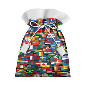 Подарочный 3D мешок с принтом Флаги всех стран в Петрозаводске, 100% полиэстер | Размер: 29*39 см | интернационал | мир | паттерн | флаг
