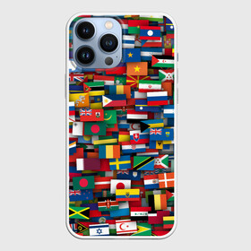 Чехол для iPhone 13 Pro Max с принтом Флаги всех стран в Петрозаводске,  |  | интернационал | мир | паттерн | флаг