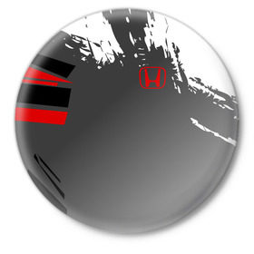 Значок с принтом HONDA SPORT в Петрозаводске,  металл | круглая форма, металлическая застежка в виде булавки | honda | автомобиль | автомобильные | хонда машина