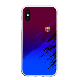 Чехол для iPhone XS Max матовый с принтом FC Barcelona SPORT в Петрозаводске, Силикон | Область печати: задняя сторона чехла, без боковых панелей | football | soccer | разноцветный