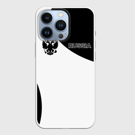 Чехол для iPhone 13 Pro с принтом Россия BlackWhite в Петрозаводске,  |  | russia | герб | орел | патриот | российский | россия | русский | символика | черно белый
