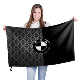 Флаг 3D с принтом BMW motorsport в Петрозаводске, 100% полиэстер | плотность ткани — 95 г/м2, размер — 67 х 109 см. Принт наносится с одной стороны | auto | automobile | bmw | car | автомобиль | бмв
