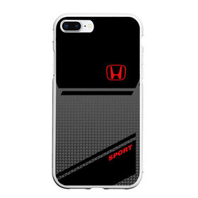 Чехол для iPhone 7Plus/8 Plus матовый с принтом HONDA SPORT в Петрозаводске, Силикон | Область печати: задняя сторона чехла, без боковых панелей | honda | марка | машины | хонда