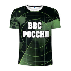 Мужская футболка 3D спортивная с принтом ВВС России в Петрозаводске, 100% полиэстер с улучшенными характеристиками | приталенный силуэт, круглая горловина, широкие плечи, сужается к линии бедра | Тематика изображения на принте: 