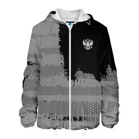 Мужская куртка 3D с принтом Russia Sport collection Gray в Петрозаводске, ткань верха — 100% полиэстер, подклад — флис | прямой крой, подол и капюшон оформлены резинкой с фиксаторами, два кармана без застежек по бокам, один большой потайной карман на груди. Карман на груди застегивается на липучку | abstraction | grunge | russia | sport | абстракция | герб | краска | русский | символика рф | спорт | спортивный | триколор | униформа | форма | я русский