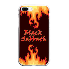 Чехол для iPhone 7Plus/8 Plus матовый с принтом Black Sabbath в Петрозаводске, Силикон | Область печати: задняя сторона чехла, без боковых панелей | rock | группы | дым | металл | музыка | огонь | пламя | рок | рокер | тяжелый