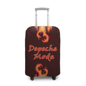 Чехол для чемодана 3D с принтом Depeche Mode в Петрозаводске, 86% полиэфир, 14% спандекс | двустороннее нанесение принта, прорези для ручек и колес |   | абстракция