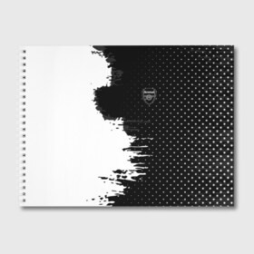 Альбом для рисования с принтом Arsenal uniform black 2018 в Петрозаводске, 100% бумага
 | матовая бумага, плотность 200 мг. | Тематика изображения на принте: football | soccer | арсенал