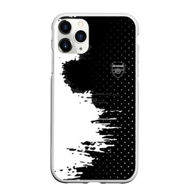 Чехол для iPhone 11 Pro матовый с принтом Arsenal uniform black 2018 в Петрозаводске, Силикон |  | football | soccer | арсенал