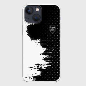 Чехол для iPhone 13 mini с принтом Arsenal uniform black 2018 в Петрозаводске,  |  | Тематика изображения на принте: football | soccer | арсенал