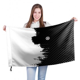 Флаг 3D с принтом Borussia uniform black 2018 в Петрозаводске, 100% полиэстер | плотность ткани — 95 г/м2, размер — 67 х 109 см. Принт наносится с одной стороны | football | soccer | боруссия