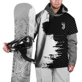 Накидка на куртку 3D с принтом Juventus uniform black 2018 в Петрозаводске, 100% полиэстер |  | football | soccer | ювентус